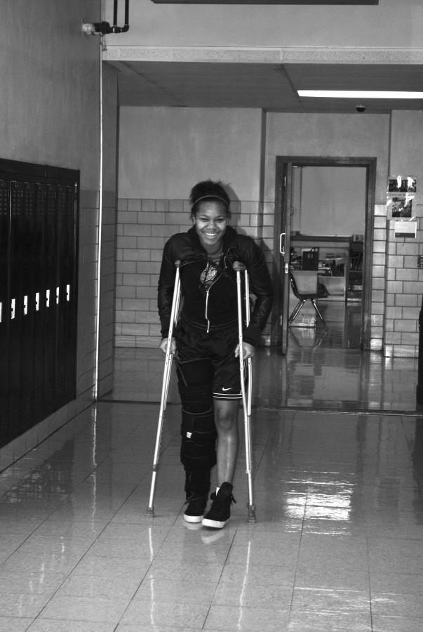 After practicing and training for field hockey all summer, sophomore Deandria Walker was sidelined with a torn ACL and meniscus. She sat on the bench for the entire season and helped manage the team.”When I first learned I was going to be out the whole season I was devastated,” says Walker.”I never played but I look forward to next season.”