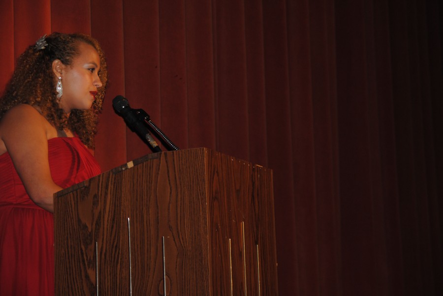 Marlynna Blumer, junior, was the master of ceremonies at the talent show this year. “I made sure that I knew all of the acts and practiced haveing good voice projection,” said Blumer. “I want to be a lawyer so anytime I get the chance to speak in public I seize the opportunity. I loved it!”