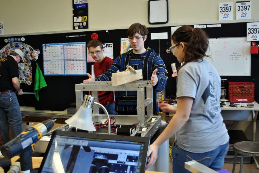 Robotics team balances school and build season