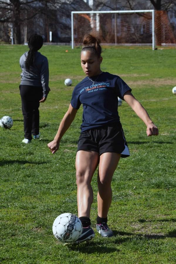 Girls soccer practice