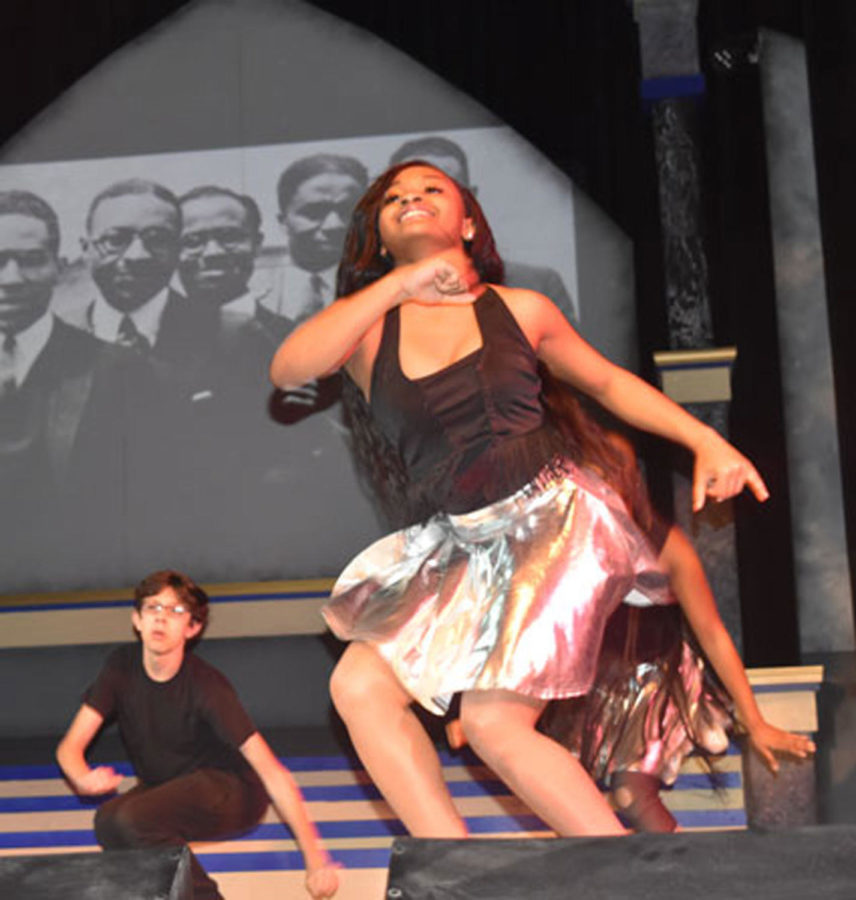 Students dance to the beat at this years black history month assembly 