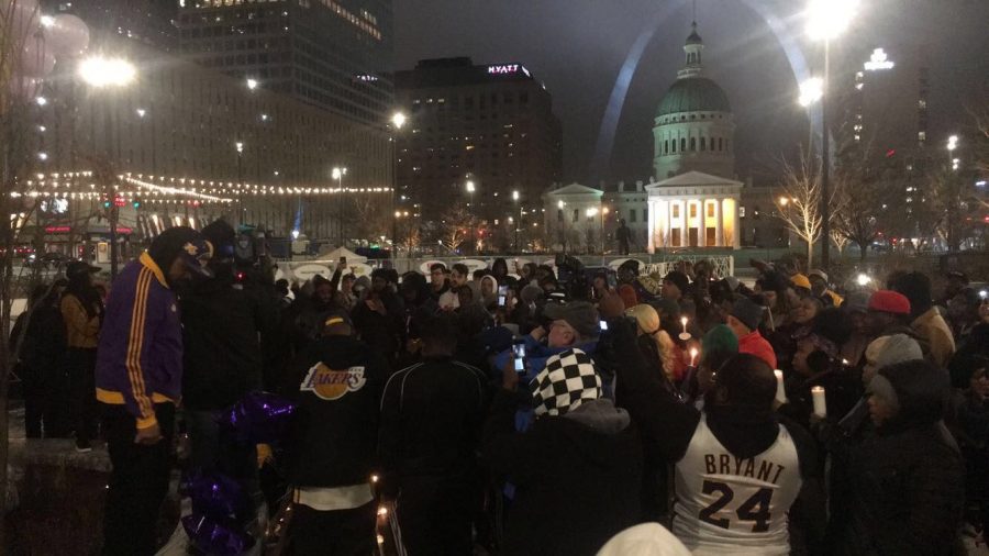 Fans gather to honor Kobe Bryant and his daughter Gianna Bryant after a deadly plane crash on Jan. 26.