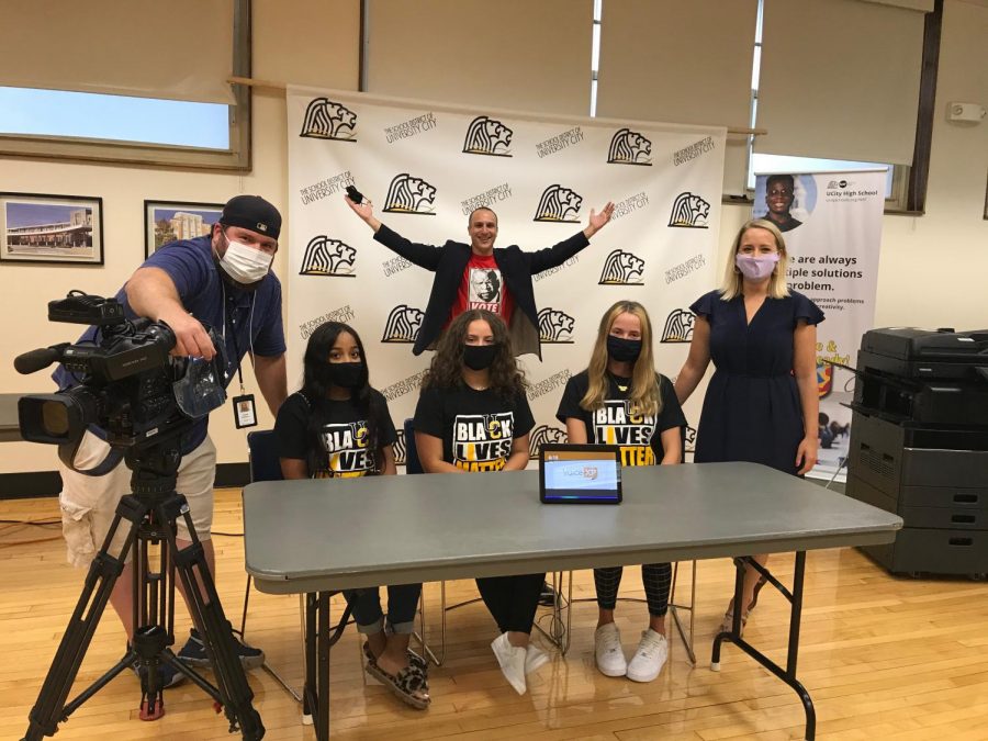 Jaiden Smith, Zoe Yudovich, and Merrick Hoel are interviewed for KMOV. The trio worked over the summer on a new Black Lives Matter Alexa skill, which was released in August, 2020.